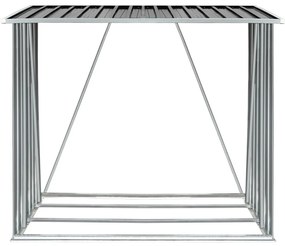 Záhradná kôlňa na drevo antracitová 163x83x154 cm galvanizovaná oceľ