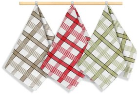 Bellatex Kuchynská utierka Káro, 50 x 70 cm, set 3 ks
