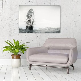 Obraz - Loď plávajúca po oceáne (90x60 cm)