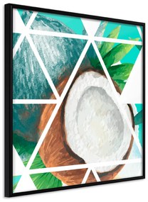 Artgeist Plagát - Coconut (Square) [Poster] Veľkosť: 30x30, Verzia: Čierny rám