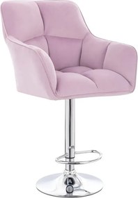 LuxuryForm DESIGN Barová stolička AMALFI VELUR na striebornom tanieri - levanduľa