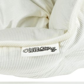 Krémový pelech pre psa ø 40 cm – Love Story