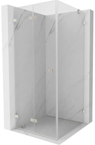 Mexen Lunar-F, skladací sprchový kút ľavý 70 x 70 cm, 8mm číre sklo, oceľový profil, 836-070-070-97-00-L