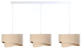 Luster na lanku GALAXY 3xE27/60W/230V béžová/zlatá