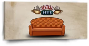 Sablio Obraz Seriál Priatelia CENTRAL PERK Gauč - 110x50 cm