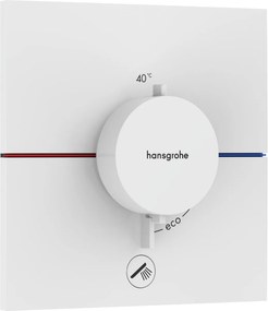 Hansgrohe ShowerSelect Comfort E, termostat pod omietku pre 1 spotrebič a ďalší výtok, biela matná, HAN-15575700