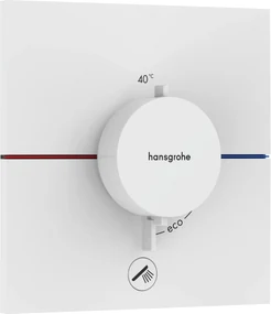 Hansgrohe ShowerSelect Comfort E, termostat pod omietku pre 1 spotrebič a ďalší výtok, biela matná, HAN-15575700
