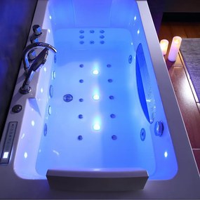 BPS-koupelny Hydromasážna vaňa HYD-IR933C-WH 170x84 BIELA s ohrevom vody