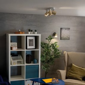 Kanlux 38960 - Nástenné bodové svietidlo LAURIN 1xGU10/10W/230V mosadz/čierna