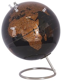 Čierny medený glóbus s magnetmi 29 cm CARTIER Beliani