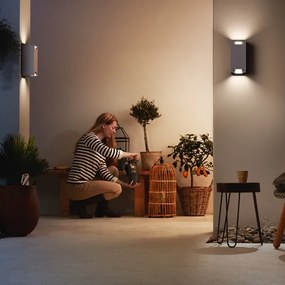 Philips 17339/48/PN - Vonkajšie nástenné svietidlo MYGARDEN TROWEL 2xGU10/5W IP44