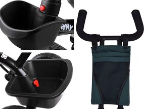 Detský trojkolka Tiny Bike 3v1 so strieškou, otočná  SP0650 zelená