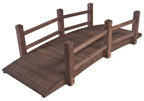 Záhradný drevený mostík