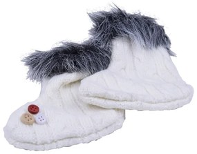 Biela vlnená závesná ozdôbka v tvare ponožiek Ego Dekor