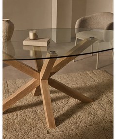 Jedálenský stôl so sklenenou doskou 100x200 cm Argo – Kave Home