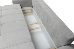 Rozkladacia pohovka Lutario - sivá hydrofóbna pletenina Venice 2023