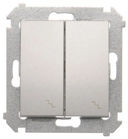 DW6/2L/43 Schodiskový konektor dvojitý strieborný mat