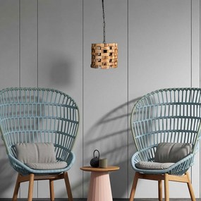 Závesné svietidlo v prírodnej farbe s dreveným tienidlom ø 20 cm Match – Squid Lighting