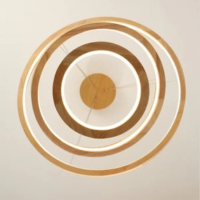Brilagi - Závesný LED luster UMEA WOOD LED/45W/230V, priemer 60 cm, kaučukovník