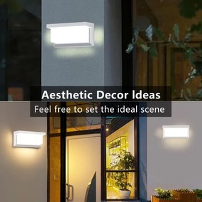 Brilagi - LED Vonkajšie nástenné svietidlo BRICKY LED/12W/230V biela IP54