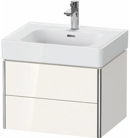 DURAVIT XSquare závesná skrinka pod umývadlo, 2 zásuvky, 584 x 470 x 397 mm, biela vysoký lesk, XS4378085850000