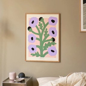 The Poster Club Plagát Purple Poppies by Madelen Möllard 50x70