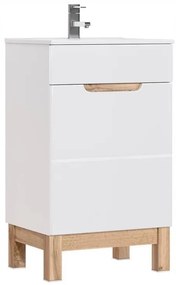 Kúpeľňová stojaca skrinka pod umývadlo BALI biela 50 cm