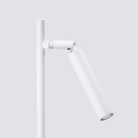 Stolná lampa Pastelo, 1x biele kovové tienidlo