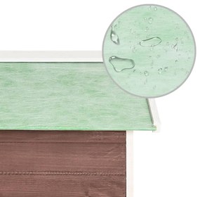 Garáž na robotickú kosačku 72x87x50 cm mokka-biela jedľa