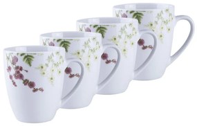 Sada porcelánových hrnčekov HERBAL GARDEN 380 ml 4 ks