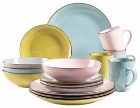 Mäser 16-dielna jedálenská súprava Metallic RIM Pastel