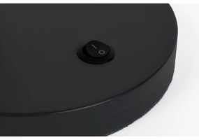 Čierna stolová lampa s kovovým tienidlom (výška 60 cm) Hajo – White Label