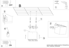 Stropné LED svietidlo Ozzy, 1x LED 16w, 4000k, b