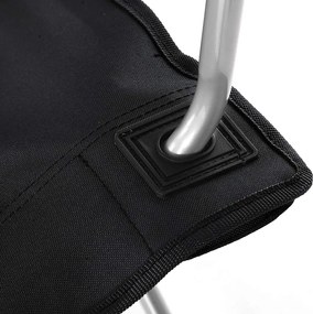 Kempingové stoličky ROVER, set 2ks, čierna SongmicsHome