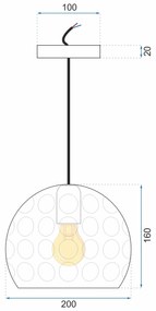 Toolight Toolight, závesná zrkadlová lampa 1xE27 APP275-1CP, strieborná, OSW-00874