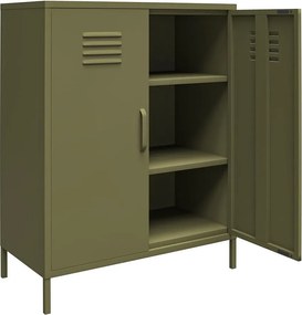 Khaki kovová skrinka 79x100x39 cm Bradford – Støraa