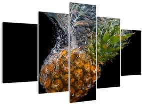 Obraz ananásu vo vode (150x105 cm)