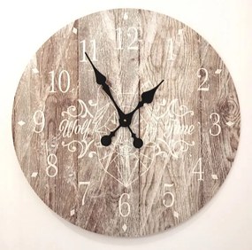 Vintage nástenné hodiny Wolf Time, priemer 60 cm