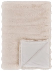 Krémovobiela deka z umelej kožušiny 130x180 cm Galena – House Nordic