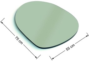 Dekorativní nástěnné zrcadlo Gusto 75x50 cm černé