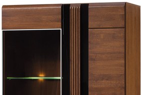 Vitrína Porti 12 95 cm levá z masivu dub antický