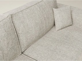 Béžová ženilková rozkladacia/s úložným priestorom rohová pohovka (ľavý roh/do L) Tonga – Maison de Rêve