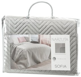 PREHOZ NA KRESLO SOFIA 70X160 CM STRIEBORNÝ