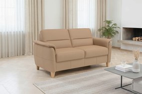 XXXLutz TROJMIESTNA POHOVKA, cappuccino, pravá koža Sit & More - Sedačky - 0001440332F7