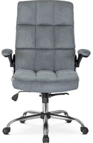 Vintino kancelárska otočná stolička JACOB s chrómovými nohami sivá