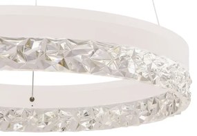 LED luster na lanku FROZI LED/32W/230V priemer 50 cm biely
