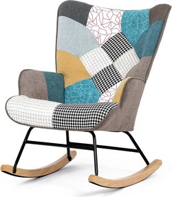 Hojdacie kreslo FABIAN II — látka, patchwork