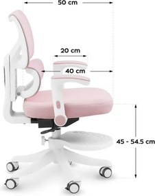 Detská otočná stolička Mark Adler Junior 5.3 Pink