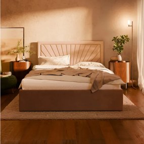 Manželská posteľ VASTO 160×200 cm svetlosivá