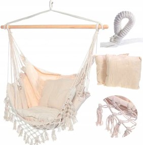 Béžové závesné kreslo PALAK